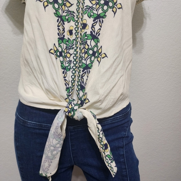 NWT Max Studio London Cream Boho Top Size XS - Picture 5 of 11